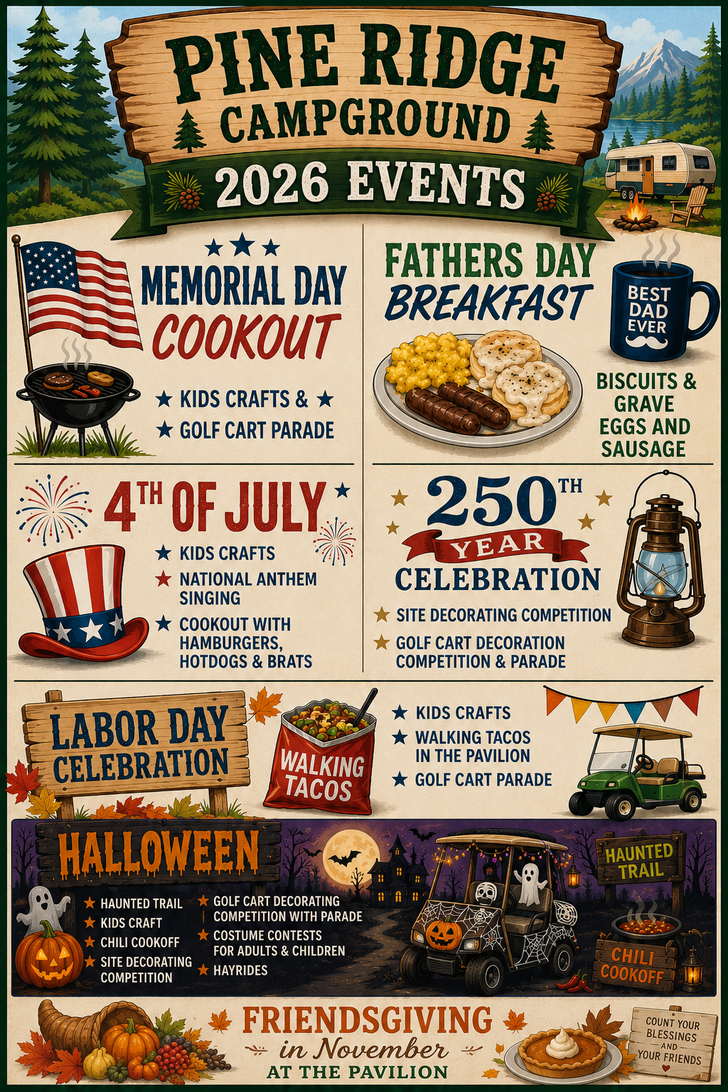 Pine Ridge Campground Yearly Activities