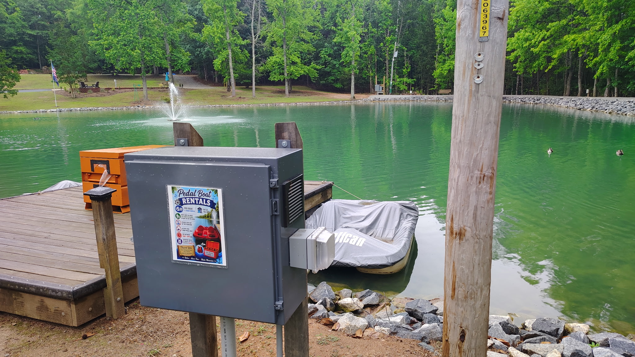 Pedal boats at Pine Ridge Campground