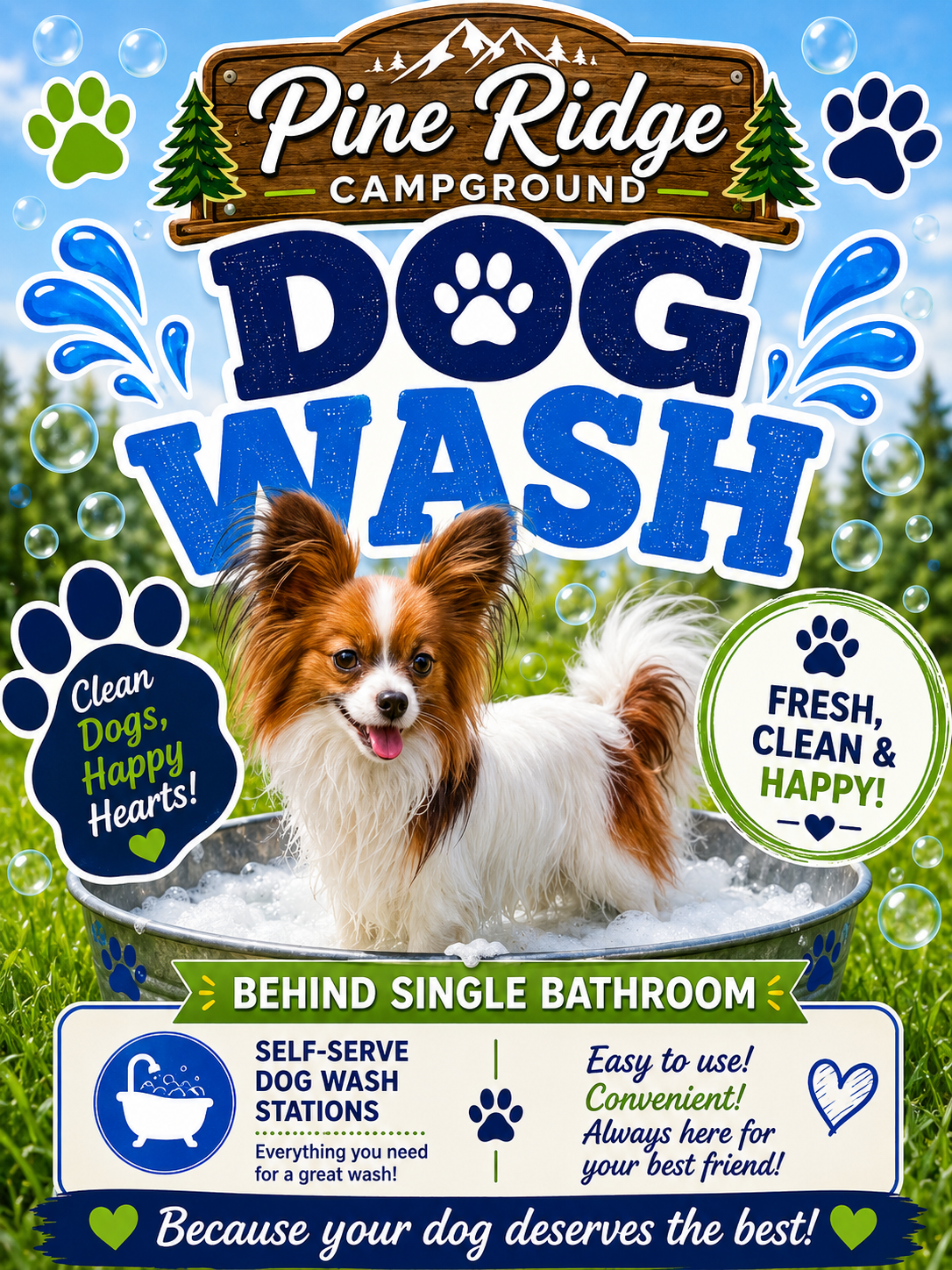 Pine Ridge Campground Dog Wash Flyer