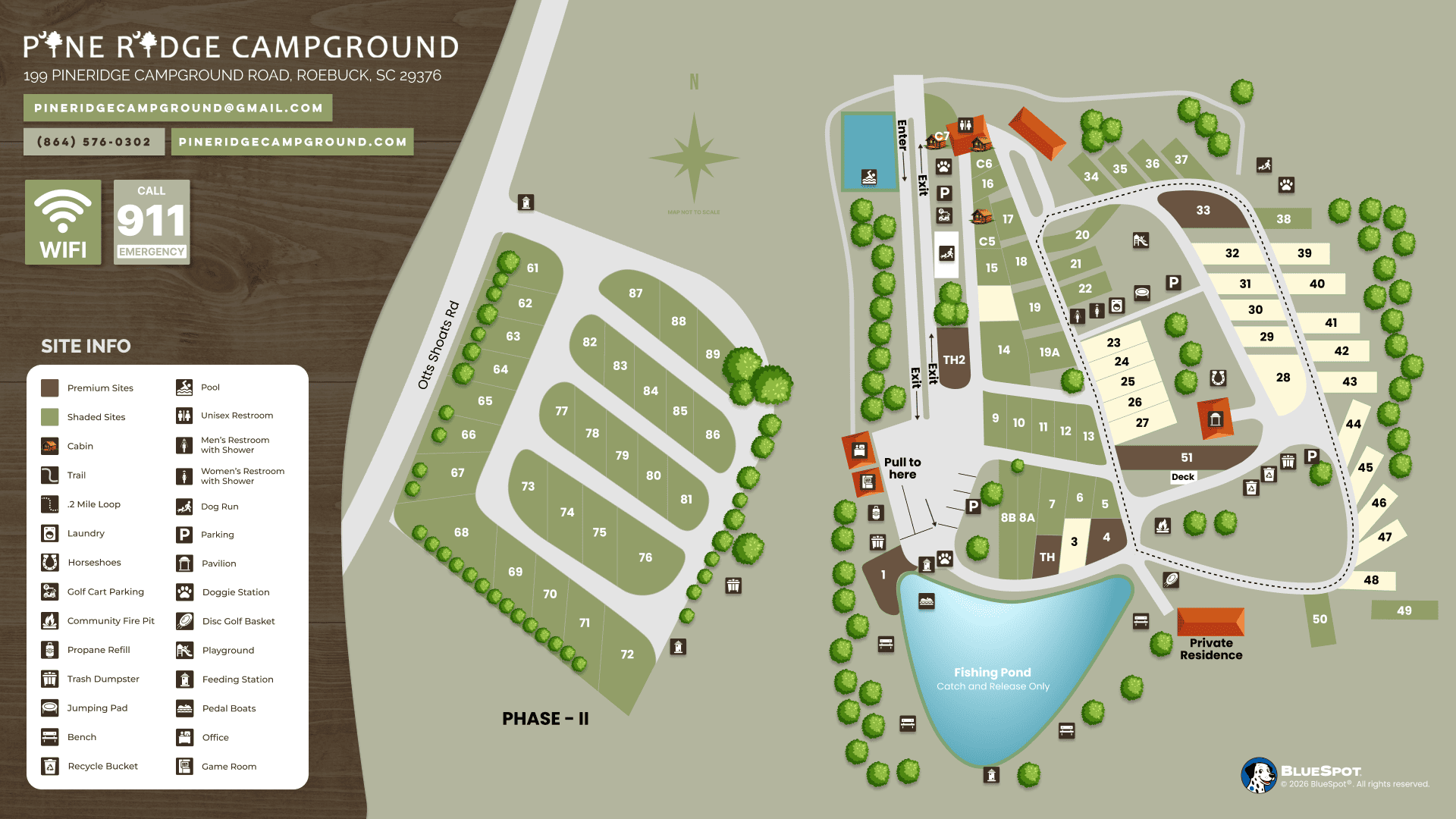 Pine Ridge Campground Map
