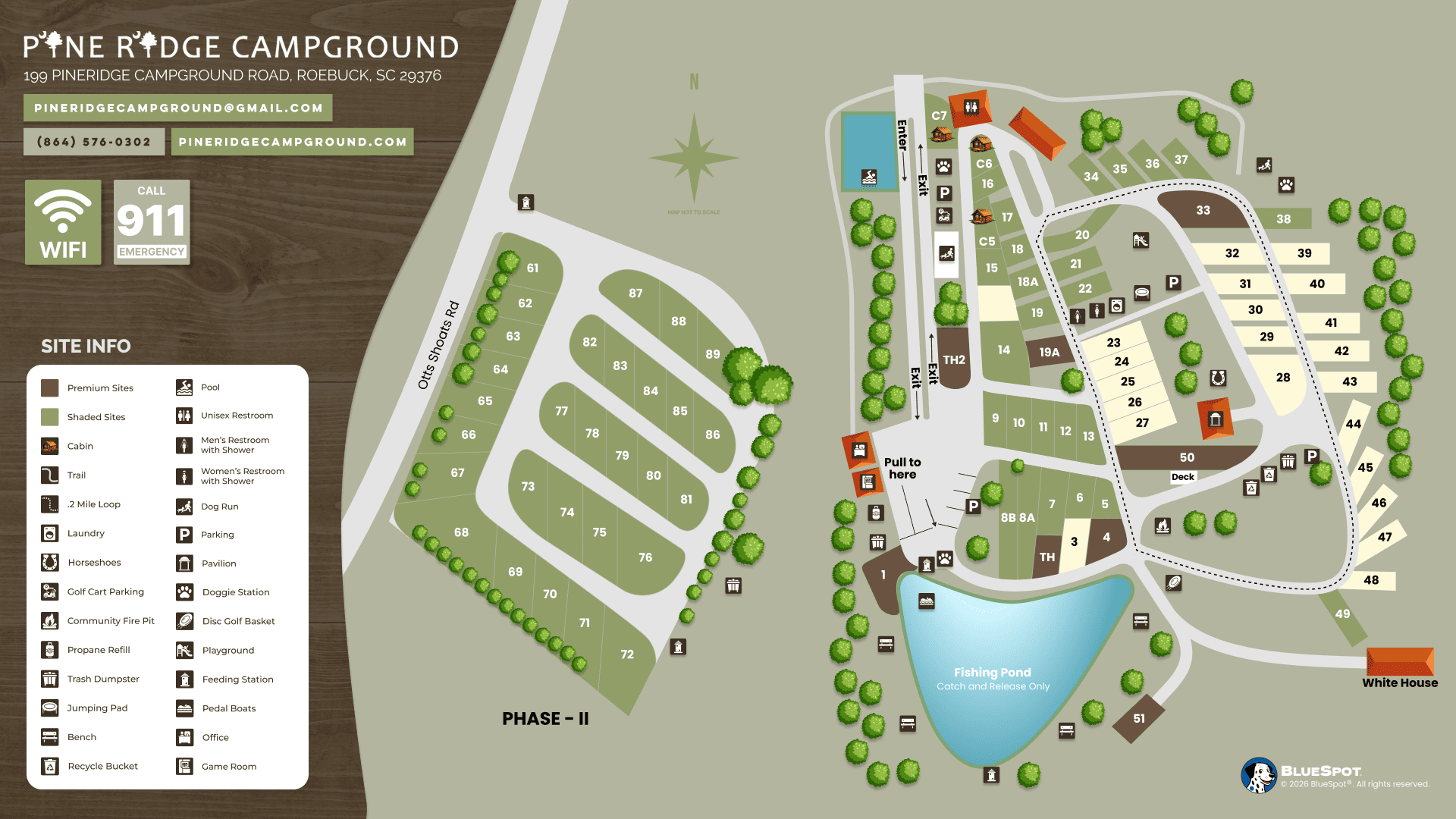 Pine Ridge Campground Map